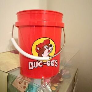 Buc-ee's Red Mini Bucket with Logo